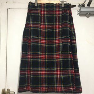 VINTAGE MURRAY BROTHERS MIDI PLEATED PLAID SKIRTS SIZE 16